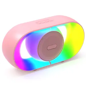 Bluetooth Speaker for Audults Kids, 15W Stereo Sound Speaker, Portable Wireless Speaker, Colorful Lights for Party, Camping, Pool, Beach, Backyard