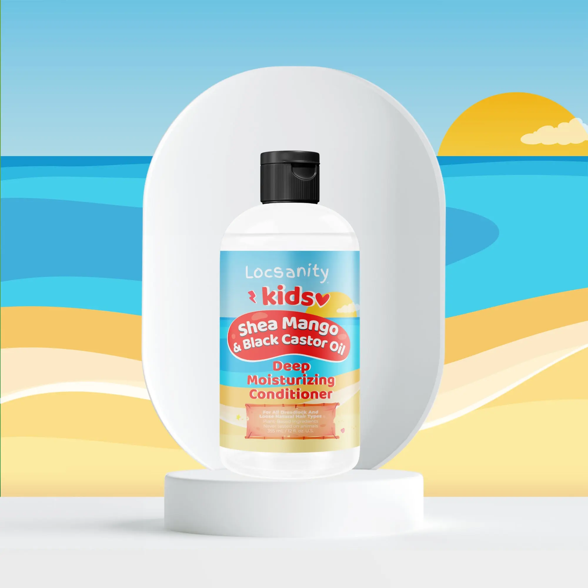 Locsanity Kids & Adults Shea Mango & Black Castor Oil Conditioner & Jojoba Cleansing Shampoo - Gentle Daily Haircare for Dry, Curly, Loose Hair with Plant-Based Hydration, Moisturizer, Hydrolyzed Jojoba Protein, Restorative Benefits, Hydrating, Nouri, Nou