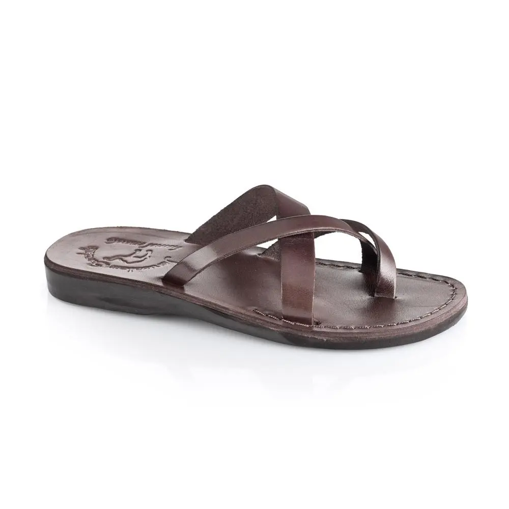 Abigail - Leather Toe Sandal | Brown