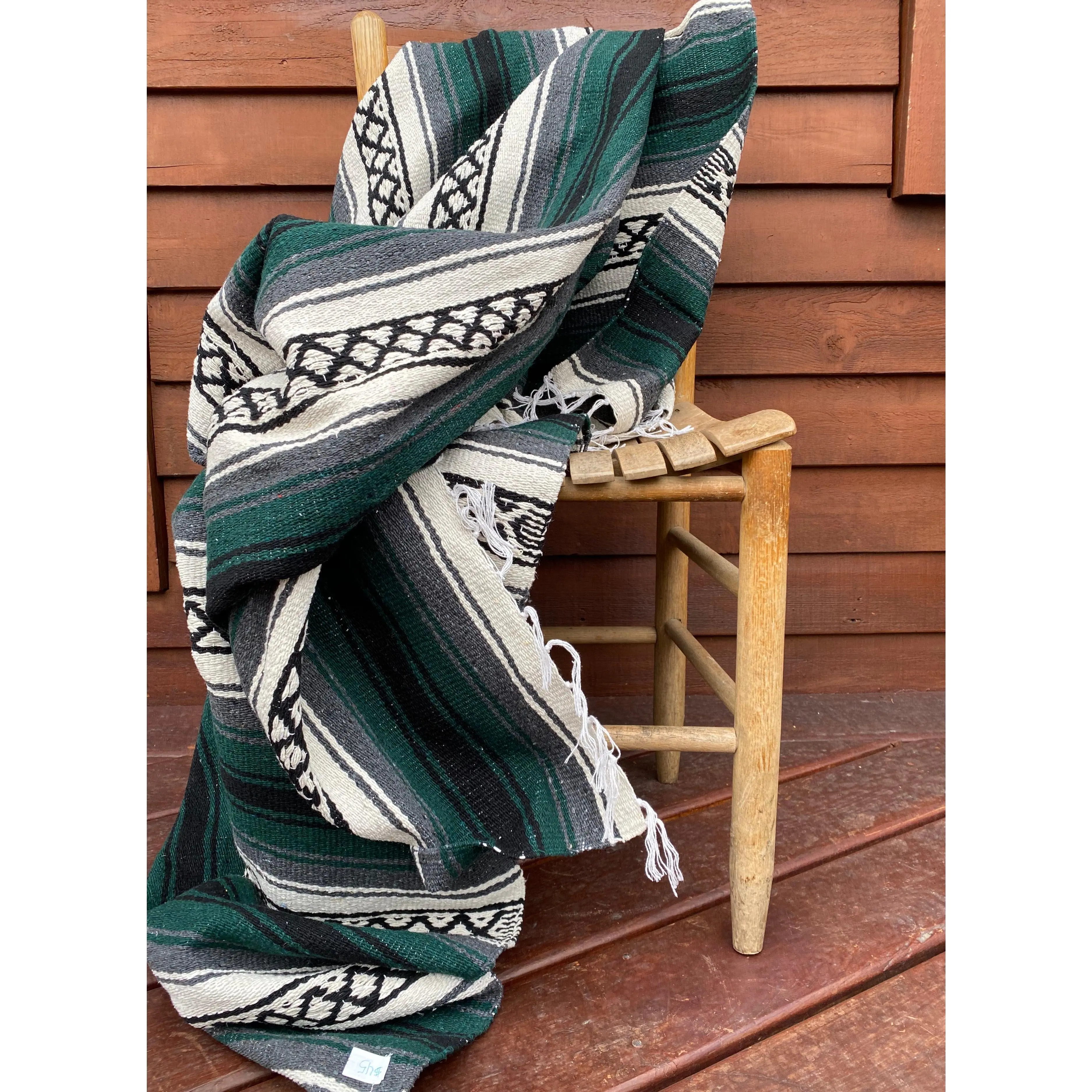 Pow-Wow Green Yoga Blanket