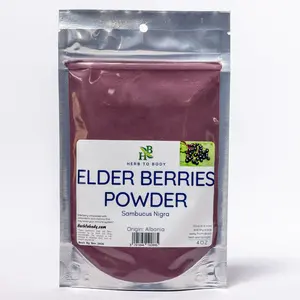 Herb To Body Elder Berries Powder | Sambucus Nigra | Wildcrafted | Premium Quality | 4oz Healthcare Dietary