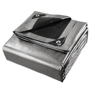 Yescom 30'x50' Heavy-Duty Poly Tarp Reinforced Canopy, Silver Yescom 30'x50' Heavy-Duty Poly Tarp Reinforced Canopy, Silver