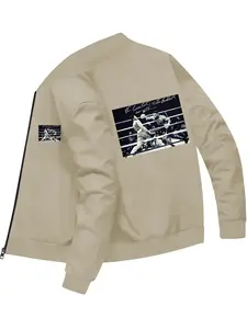 Trendy Sports Boxing Match Printed Jacket for Daily Streetwear Casual and Versatile Outfits