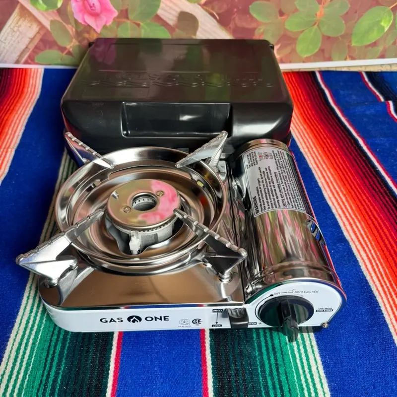 Portable Butane Mini Camp Stove acero inoxidable