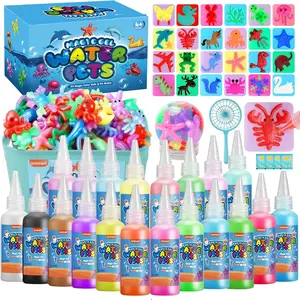 Aqua Fairy Water Gel Kit for Kids, Magic Water Elf Toy Kit with 20 Colors Magic Gel, Aqua Fairy kit with 10 Shape Molds, Crate Your Own Magic Elf Kits Water Pets Craft Kits for Kids