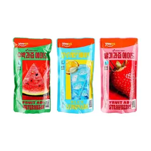 You Us Korean Watermelon Soda + Blue Lemon + Strawberry Flavor 340ml x 3 Pack | Refreshing Summer Drink | GS25 Convenience Store Style