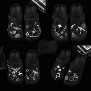 (no shoes)DIY Accessories Halloween Punk Style Bat Spider Claw Shoe Flower Disassembly Shoe Buckle