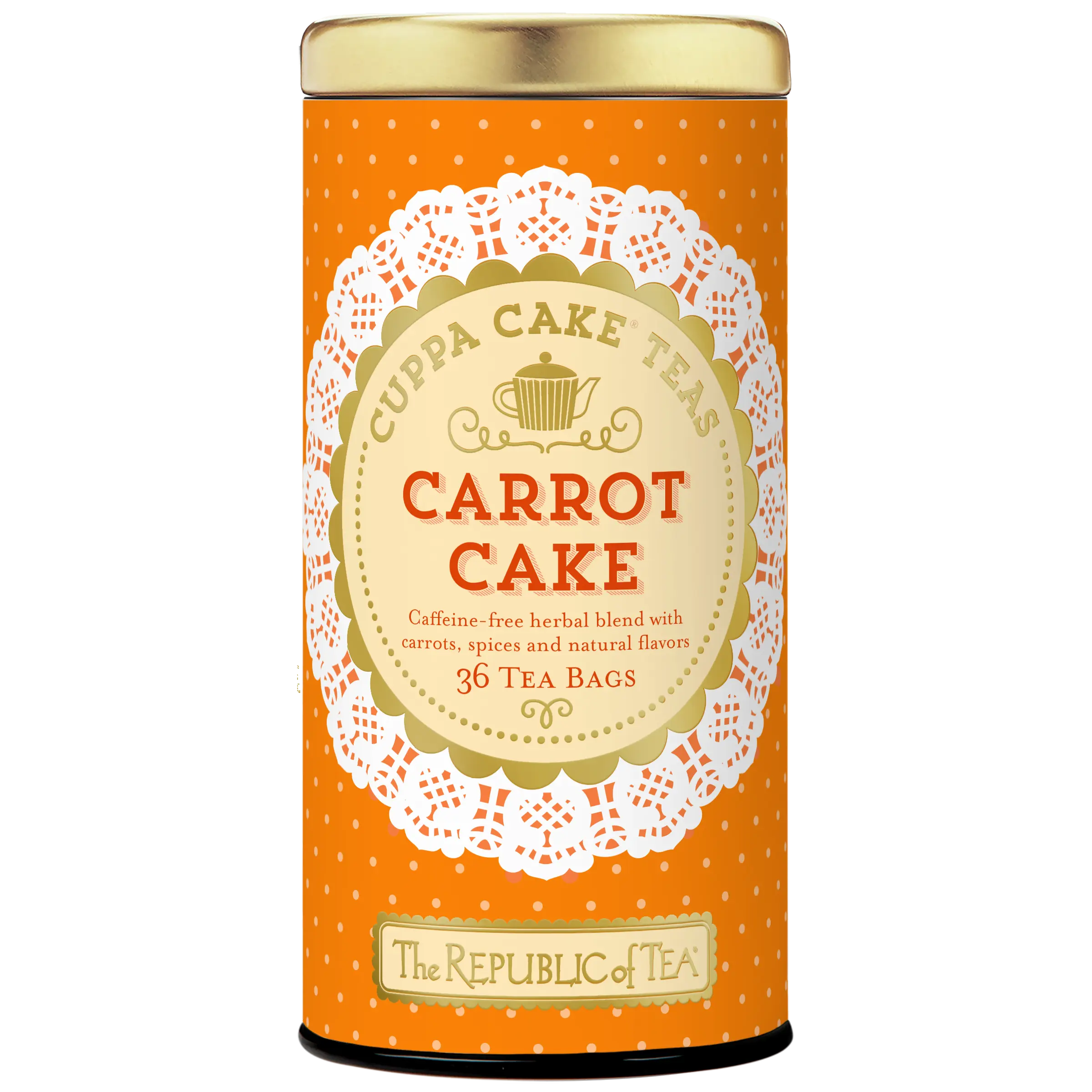 The Republic of Tea-Carrot Cake Cuppa Cake Tea, 36 Tea Bags, Caffeine-Free Herbal Blend