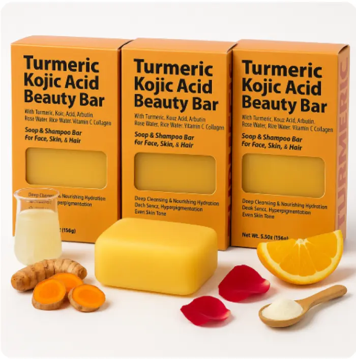 By Natures Turmeric Kojic Acid Brightening All-Natural Gentle Cleanser Beauty Bar - 5.5 oz, 3-Pack, Daily Bath & Shower Selfcare Body Care for Radiant Skin