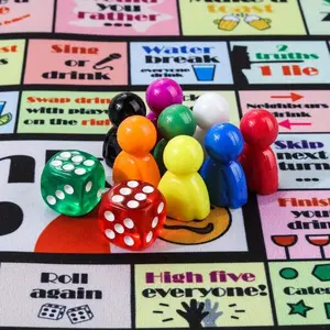 Adult Drinking Board Game, Floor Mat Drinking Game, Fun Party Drinking Game, Tabletop Games, Fun Dice Game, Suitable for Game Nights, Birthdays, Family Entertainment, Age 21+, 2-8 People, Party Supplies