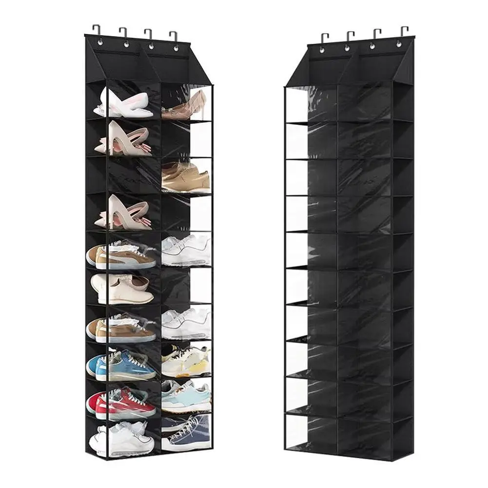 Shoe Rack Door Organiser, Shoe Organiser Shoe Storage Hanging with 20 Deep Pockets, Shoe Rack Wall Mounting, Multifunctional Door Organiser, Hanging Organiser, Door Storage for Shoe Bags Cabinet Hangable
