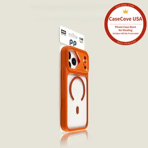 Creative frame suitable for IP17promax phone case, magnetic transparent, IP16 anti-drop, 15 transparent frosted