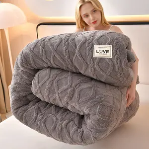 Autumn Winter New Soft Flannel Quilt, Thick Warm Arctic Fleece Throw Blanket, Multifunctional Home Decor, Suitable for Room, Living Room, Dormitory