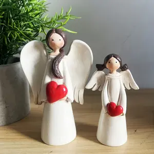 Home Angel Statue Decorative Item as Mother's Day Gift - Angelic Mother - Little Angel Baby - Statue Decoration, Perfect for Women and Mothers as Decorative Items, Also Suitable as a Collection for Home Decoration