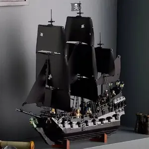 NEW Pirates The Black Pearl Ship Building Blocks Boat Model Caribbean Adventure Assemble Bricks Toy Kid Adult Xmas Gift 10365