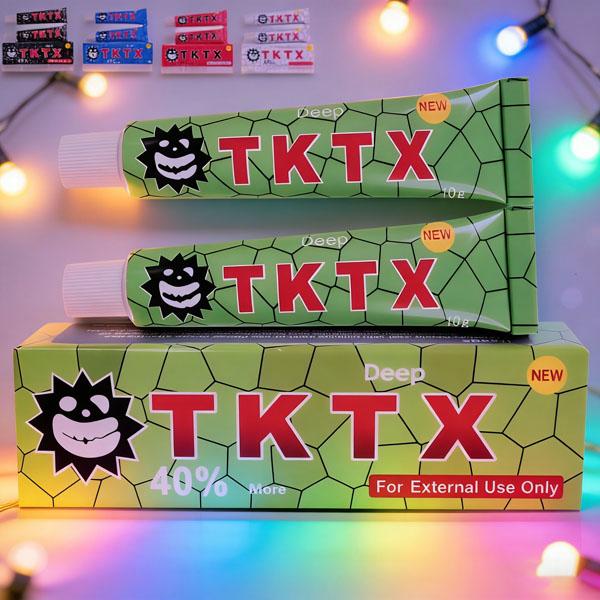 TKTX tattoo relief cream is used for local numbness and super-strength pain relief, skin care tattoo puncture depilation numbness tattoo cream cosmetics, lasting 6-8 hours without pain - 2pcs.