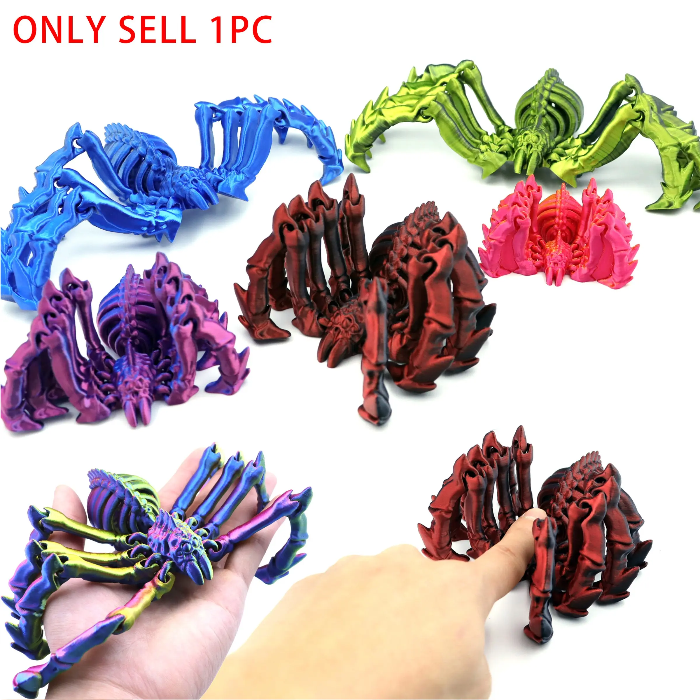 3D Spider Decoration, 5 Counts/set Creative Spider Ornament, Movable Spider Decoration, Desktop Decoration for Home Party, Home Decor, Halloween, Creative Modern Decoration, Decoration Items, Decorative Home Ornament