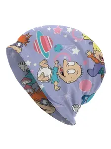 1 PC Bonnet Hats Men Women's Thin Hat Pattern of Rugrats Characters in Space Theme Autumn Spring Warm Cap Hip Hop Skullies Beanies Caps