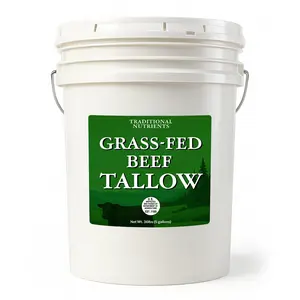 Bulk Grass-fed Beef Tallow (36lbs - 5 Gallon bucket)