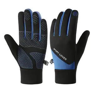 Cycling Gloves Warm and Cold-Proof Outdoor Sports Plus Velvet Skiing Women Windproof Waterproof Bicycle Electric Car Gloves Men