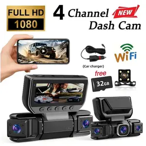 💥 Must-Have 4-Lens Dash Cam! FREE 32G Card For Rideshare, Taxi, Truck & New Drivers🔥Non-rechargeable, must be used while plugged in.