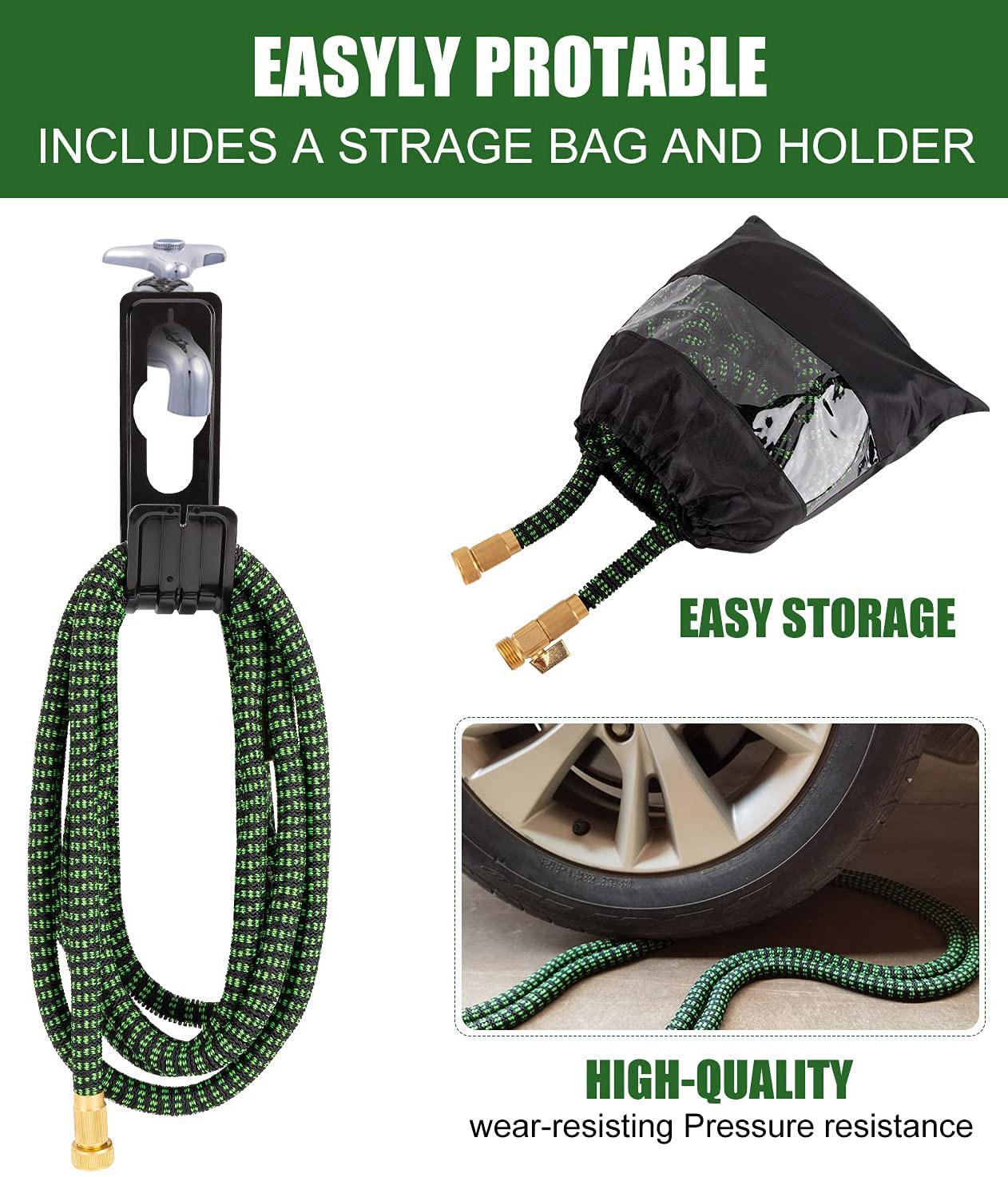 100FT Expandable Garden Hose, Heavy Duty Superior Strength Water Pipe Flexible Hose with 10 Function Spray Nozzle, 3-Layer Latex Core, for Watering Lawn Yard Garden, Car Washing, Pet Cleaning, Gift for Family