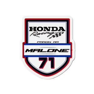 Personalized Motocross Plate Name and Number - Die-Cut Magnets