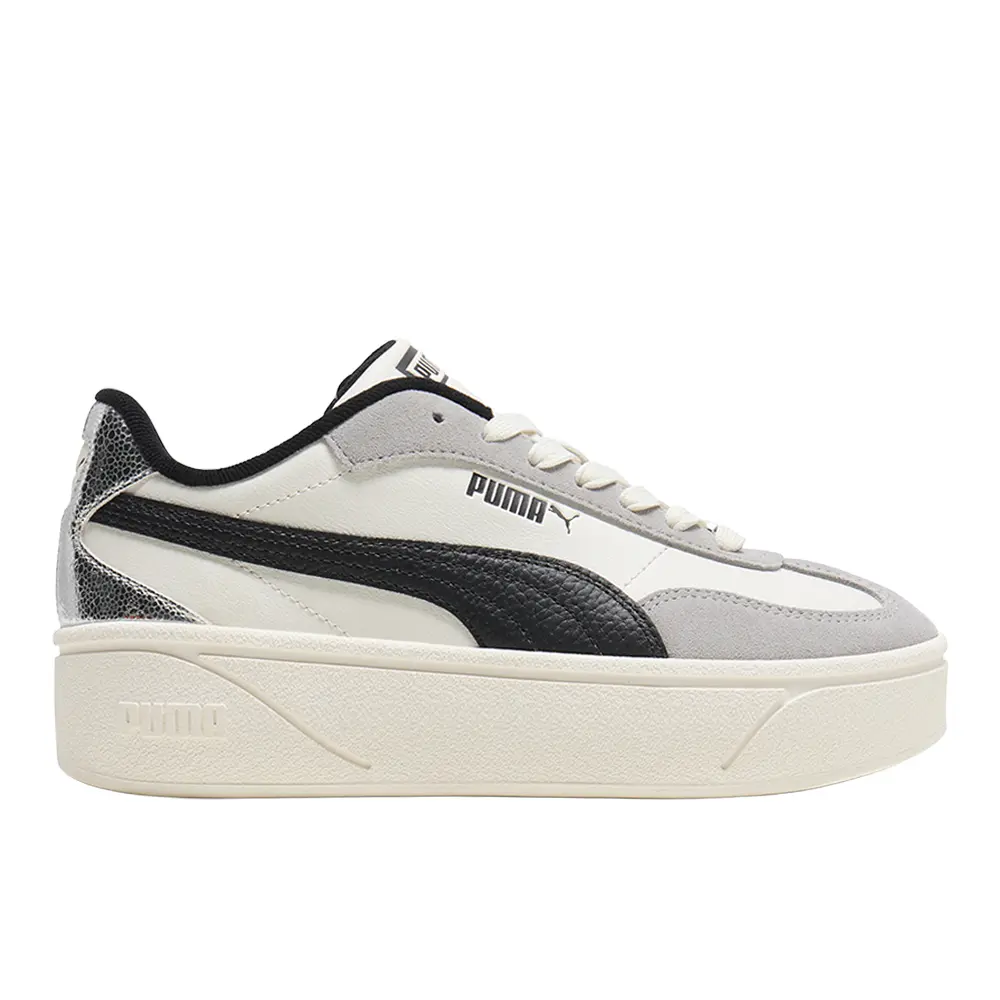 PUMA Womens Club Ii Era Shine Platform Sneakers Shoes Casual - Grey