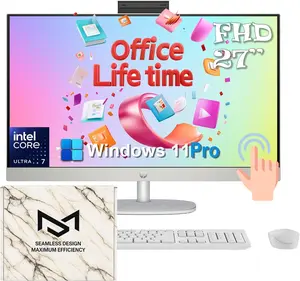 HP 27" FHD Touchscreen Business All-in-One Desktop Computer, w/Lifetime Office, Intel 12-core Ultra 7 155U (Beats i7-1355U), Wireless KB & Mouse, Wi-Fi 6, Windows 11 Pro(32 GB RAM | 1 TB SSD)