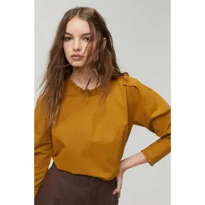 Jane Poplin Shirt - Dark Mustard
