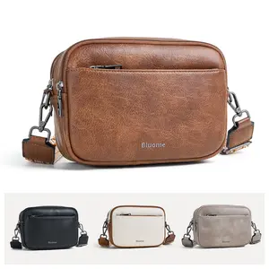 Bluome Versatile Crossbody Bags for Women, 4 Zips Small Trending Purses Shoulder Bag with Adjustable Strap, PU Leather Sling Tote Bag Handbags Everyday Purse for Travel Essentials Daily Commuting, Gift for Her Mom Summervibes
