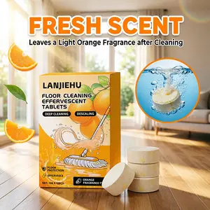 12 Piece Orange Floor Cleaning Tablets-Multi-Surface Mopping Tablets, Deep Cleaning, No Harsh Chemicals, Home Cleaning Essential,Pet & Kid Safe,Long Lasting Fresh Scent