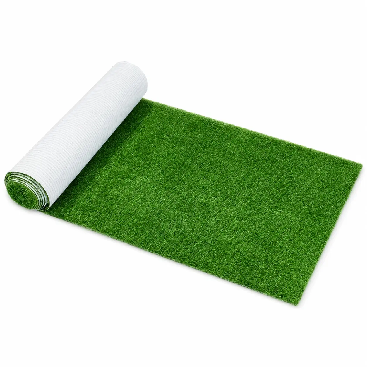 0.5-0.78in Artificial Grass Turf, Outdoor Synthetic Lawn Carpet with Upgraded White Backing, No Shedding Crumb Rubber, Slip-Resistant, Eco-Friendly Recyclable Material, Realistic for Garden, Kids Play Area