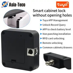 Tuya APP Invisible Cabinet Lock, Rfid Card Sensor, Smart Wireless Electronic Lock, Suitable for Sauna Cabinets, Storage Cabinets, File Cabinets