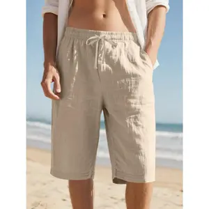 2026 Men's Solid Color Linen Shorts, Loose Casual Comfy Breathable Shorts for Daily Wear, Men's Bottoms for Summer