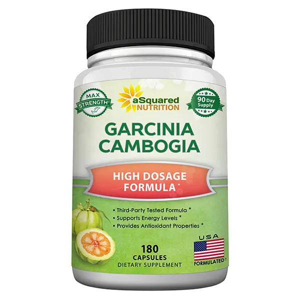 aSquared Nutrition Natural Pure Extract Supplement, 1600mg Ultra Standardized HCA Pills, 180 Capsules for Brain Health, Alternative to Gummies, Drops, Tea & Powder