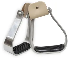Angled off set Aluminum Stirrups w/ Removable rubber tread