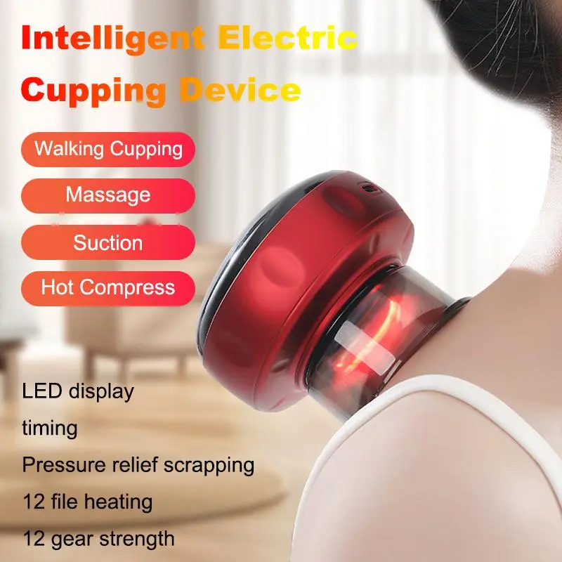 Electric Smart Heated Gua Sha Massager, 1 Count Household Wireless Charging Massage Machine, Portable Personal Care Instrument for Home & Travel, Winter Christmas Gift, Stocking Fillers, New Year Gifts