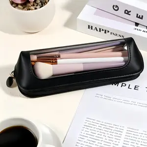 Transparent makeup bag, handheld cosmetic pouch, 1-piece multi-compartment cosmetic storage bag, portable makeup organizer pouch for outdoor dates, travel, and parties