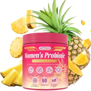 Feminine Health Probiotic Gummies for Women | Pineapple Flavor with Prebiotics | Dietary Probiotic Supplement
