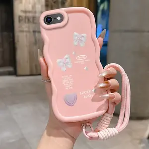 1 Piece 16E Lucky pink Heart Flexible Phone Case Cover Suitable For iPhone 16E With Elegant And Lanyard Features Suitable For Workshop