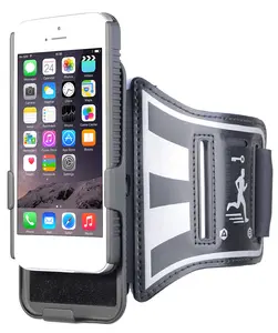 NAKEDCELLPHONE BLACK CASE COVER + ARMBAND STRAP COMBO FOR APPLE iPHONE SE 5 5s (ROTATING/REFLECTIVE/ADJUSTABLE)