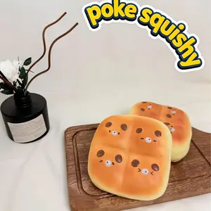 Pokesuishy Cute Kawaii Puppy Meal Bun Squishy Slow Rising Stress Relief Toy Realistic Bread Fidget Toy for Kids Adults