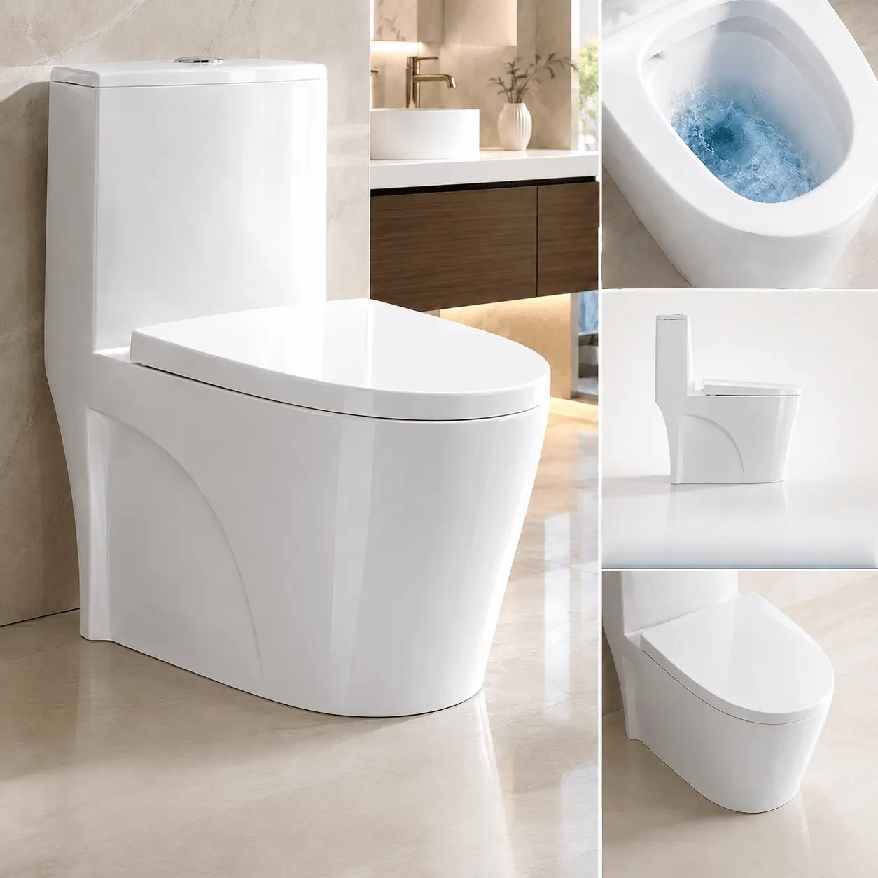 skirted toilets Water Saving Two Piece Toilet with Tank, White Elongated Bathroom Commode, 1.28 GPF Dual Flush Toilet, Comfort Height Seat, Soft Close No Slam Lid, Modern Bathroom Toilet for Home Upgrade