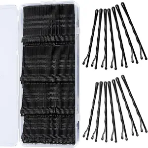 Bobby Pins, 200Count Black Hair Pins Hair pins with Box for Women Lady  Kirby Grips Invisible Wave Hairgrip Barrette Hairclip Bulk Hair Accessories