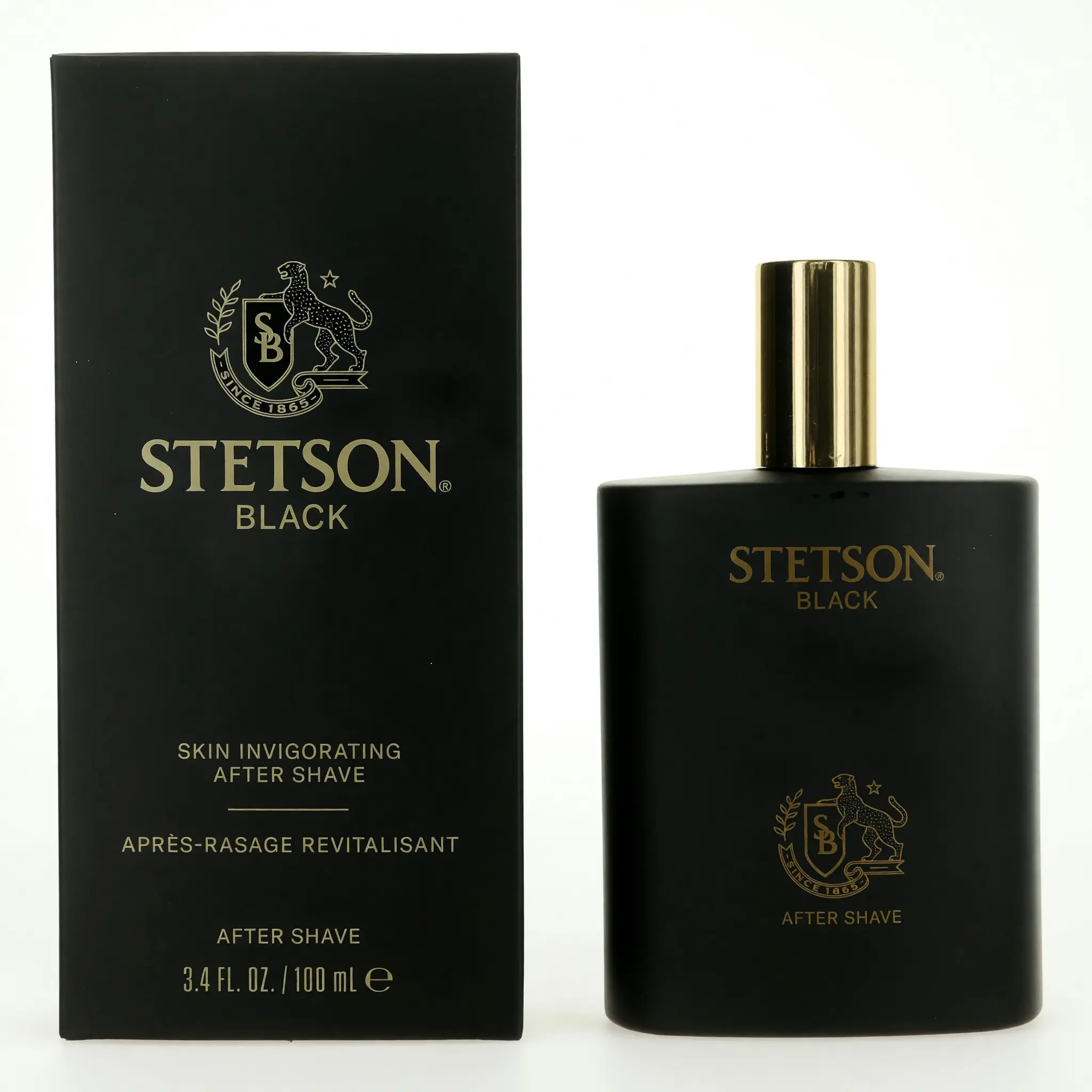 Stetson Black by Coty Lavender Aftershave - 3.4oz Skin-Invigorating After Shave Splash for Men