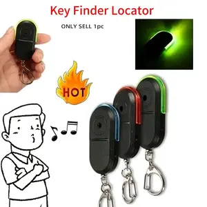 Sound-Activated Key Finder, LED Light-Up Keychain, Voice-Controlled Locator, Flashing Anti-Lost Device, Portable Lost Item Tracker, Wireless Positioning Tracker