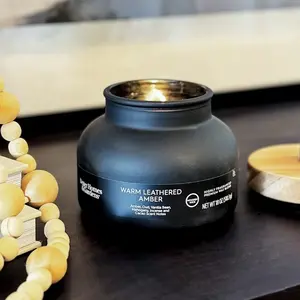 Candle warm leathered amber scented