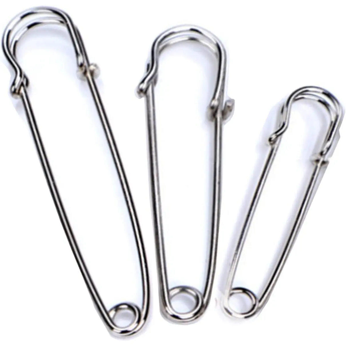 Large Safety Pins Assorted Clothes 60 count Heavy Duty 3 Sizes Pins for Crafts Brooch Making