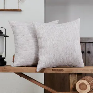 Deconovo Solid Color Linen-Style Cushion – Simple Rustic Pillow for Home Decor